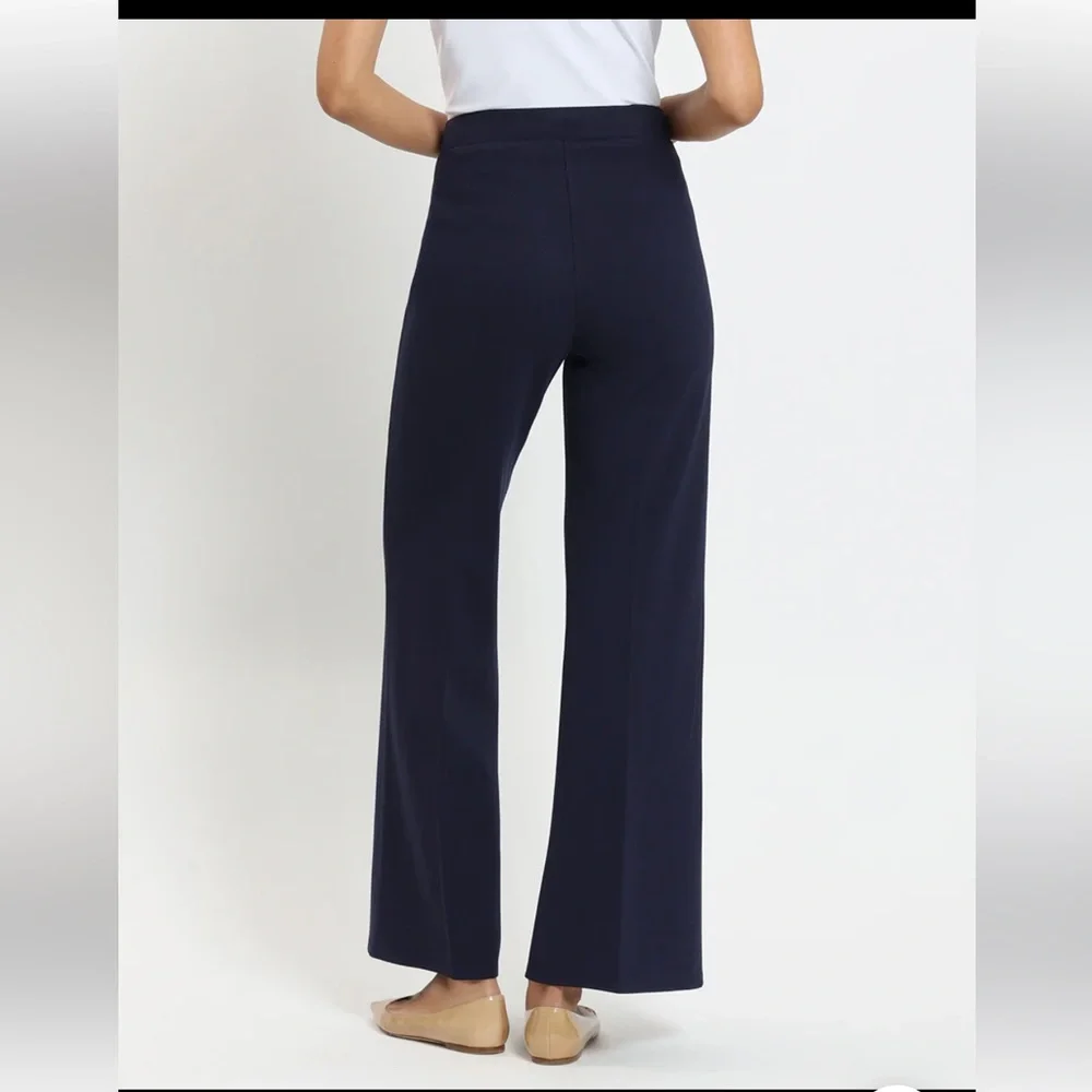 Jude Connally Navy Wide-Leg Ponte Pants - Picture 2 of 8